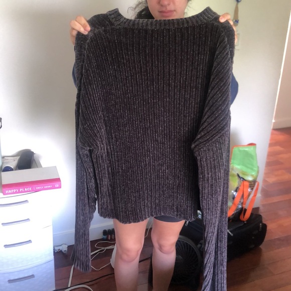 dark chenille sweater - Picture 2 of 2